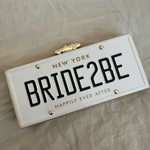 Kate Spade “Bride2Be” License Plate Clutch